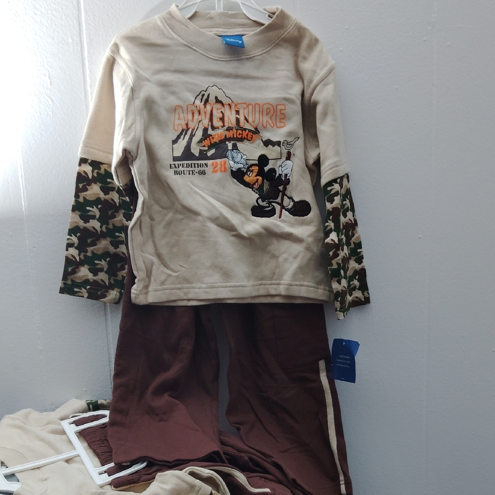 Adventure Mickey Mouse Outfit with Camo Sleeves